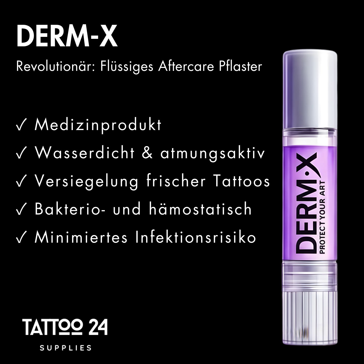 Derm X Tattoo Aftercare - Flüssige Second Skin Global Diamond Tattoo 
