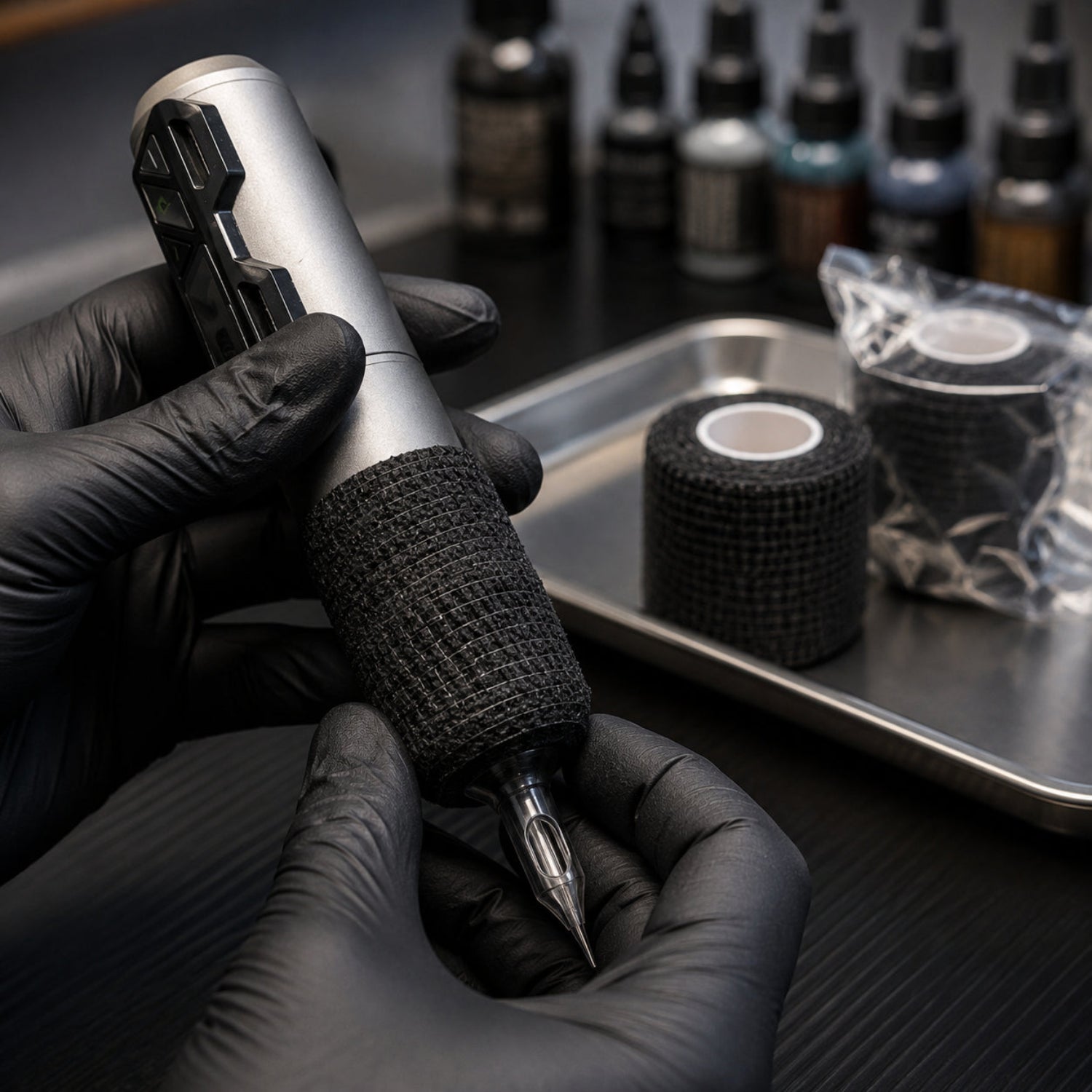 Griffbandage Tattoosupplies24 Einsatz