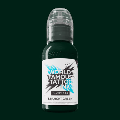 Straight Green - World Famous Limitless Tattoo Ink - 30 ml