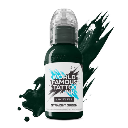 Straight Green - World Famous Limitless Tattoo Ink - 30 ml