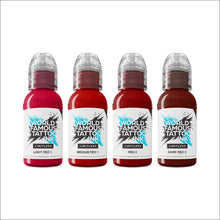 Shades of red Set Tattoo colour world famous ink limitless Tattoofarbe