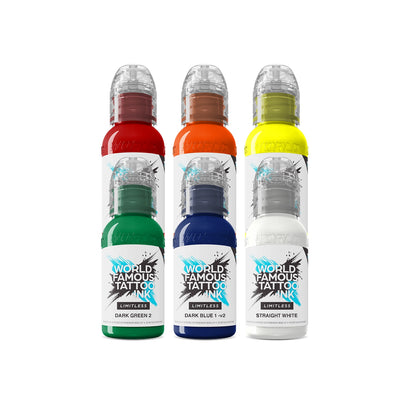 Simple Set - 6x 30ml - World Famous Limitless Tattoo Ink