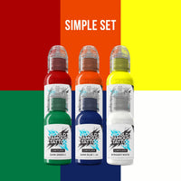 Simple Set - 6x 30ml - World Famous Limitless Tattoo Ink World Famous Ink 