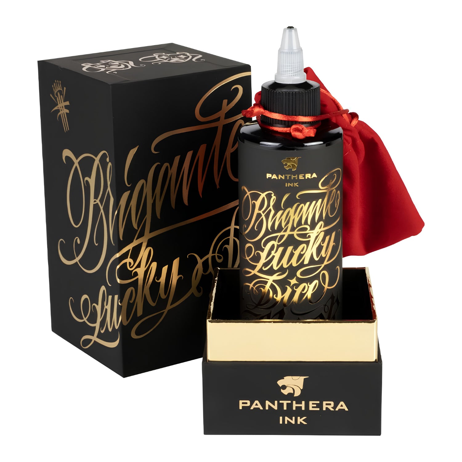 Panthera × Brigante Lucky Dice Black 200 ml – Tattoofarbe

