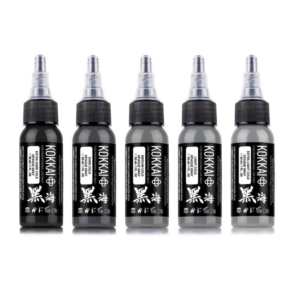 kokkai sumi ink grey set tattoofarben cool gray